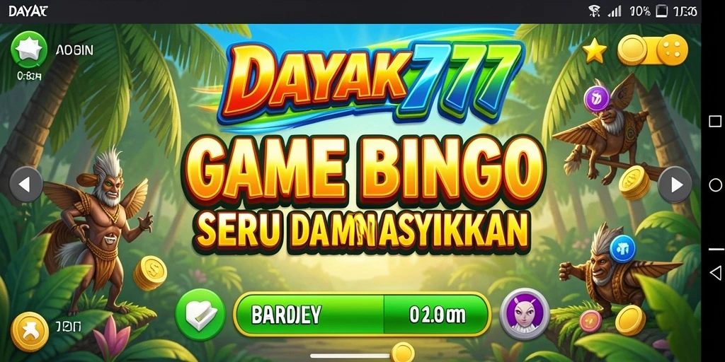 Screenshot gameplay DAYAK777 menampilkan keseruan bermain Bingo yang interaktif.