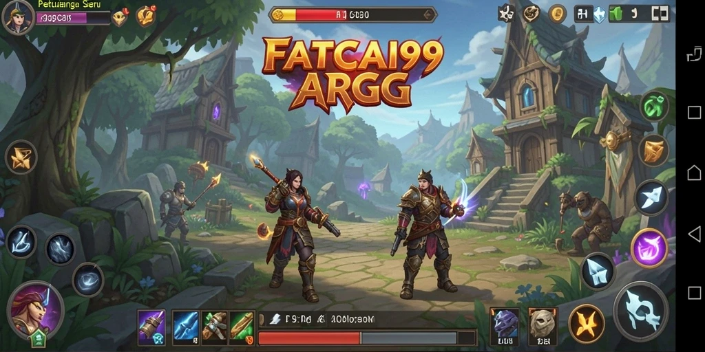Screenshot gameplay FATCAI99 menampilkan aksi pertarungan yang mendebarkan.