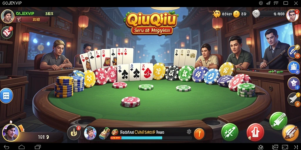 Tampilan gameplay QiuQiu yang menarik dan interaktif.
