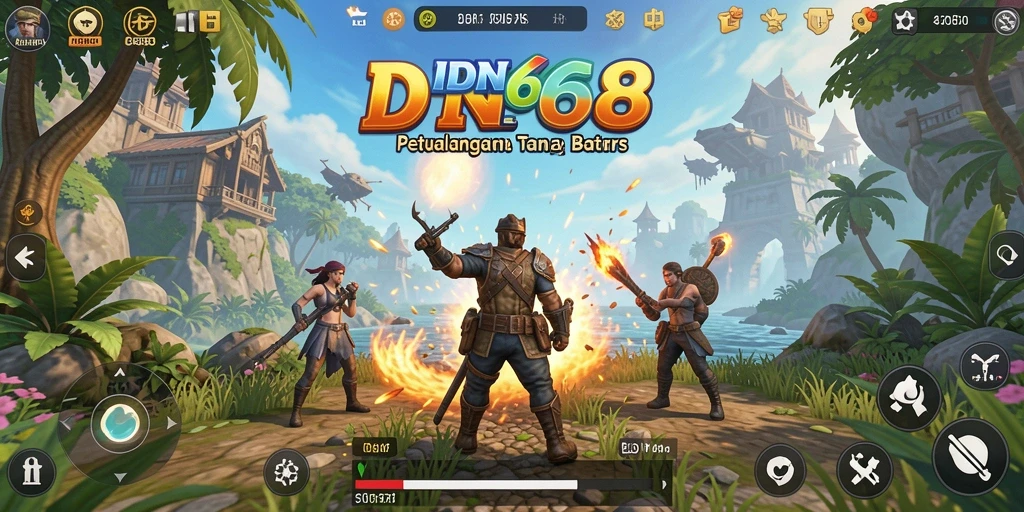 Tampilan gameplay mengesankan dari IDN668 dalam dunia terbuka.