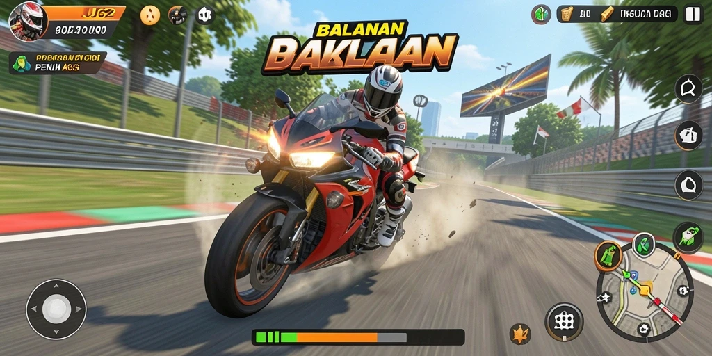 Gameplay seru balapan motor di JJ62 dengan grafik tinggi.