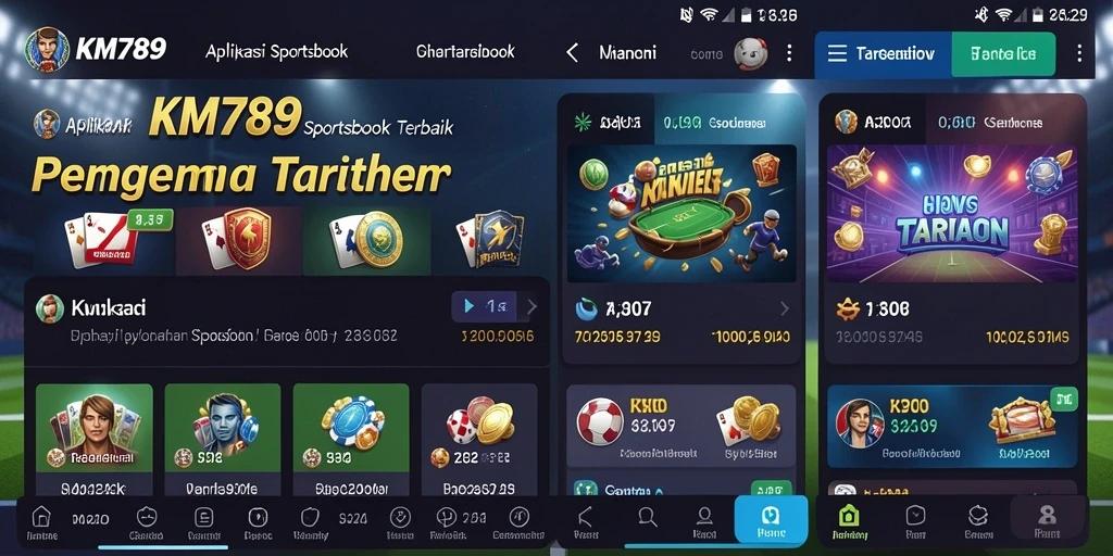 Tampilan permainan Sportsbook KM789 saat taruhan berlangsung.