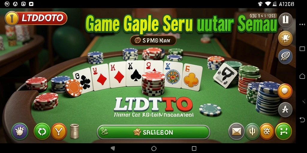 Tampilan gameplay seru LTDTOTO saat bermain Gaple.