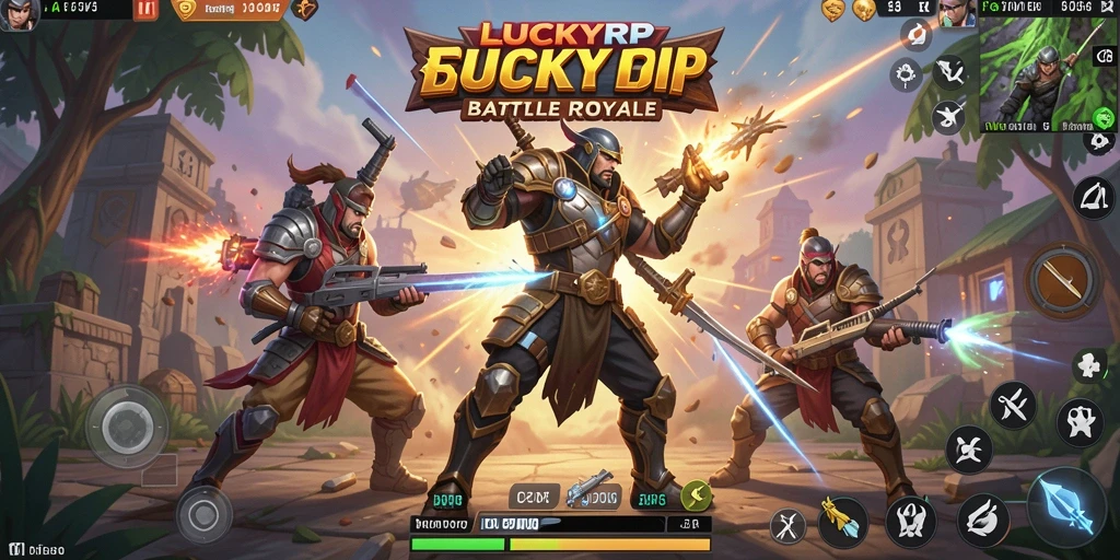 Tampilan gameplay LUCKYRP yang mendebarkan di medan pertempuran.