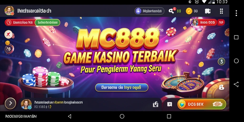 Tampilan utama MC888 yang menampilkan gameplay Kasino yang menarik.