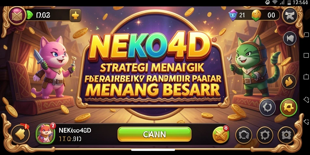 Tangkapan layar gameplay strategis di NEKO4D