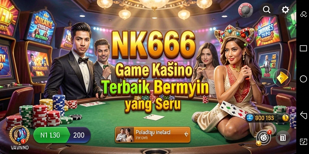 Tampilan gameplay NK666 yang menarik dengan fitur Kasino yang mendebarkan.
