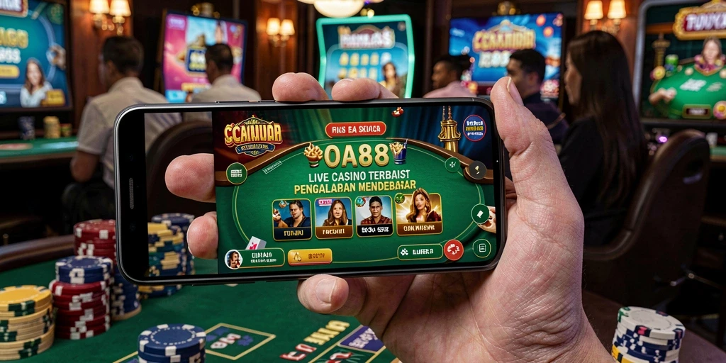 Screenshot gameplay POA88 menampilkan suasana Live Casino yang realistis.