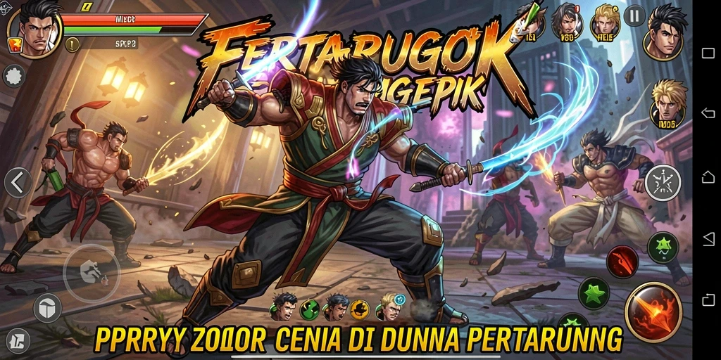 Tangkapan layar PPRRYY menampilkan aksi bertarung yang intens dan grafis yang menarik.