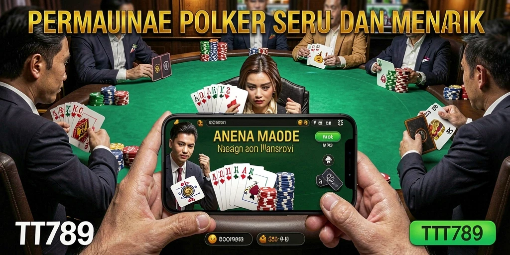 Tampilan interaktif dari permainan poker yang menarik di TT789.