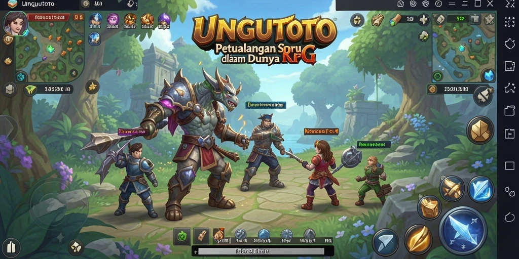 Screenshot UNGUTOTO menampilkan aksi mendebarkan dalam dunia RPG.